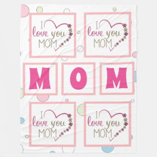 Ich Liebe Sie Mama Fleecedecke