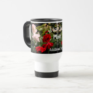 Ich Liebe Sie Mama gedroschene Rose Personalisiert Reisebecher