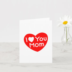Ich Liebe Sie Mama Muttertag Niedliches Rotes Herz Karte