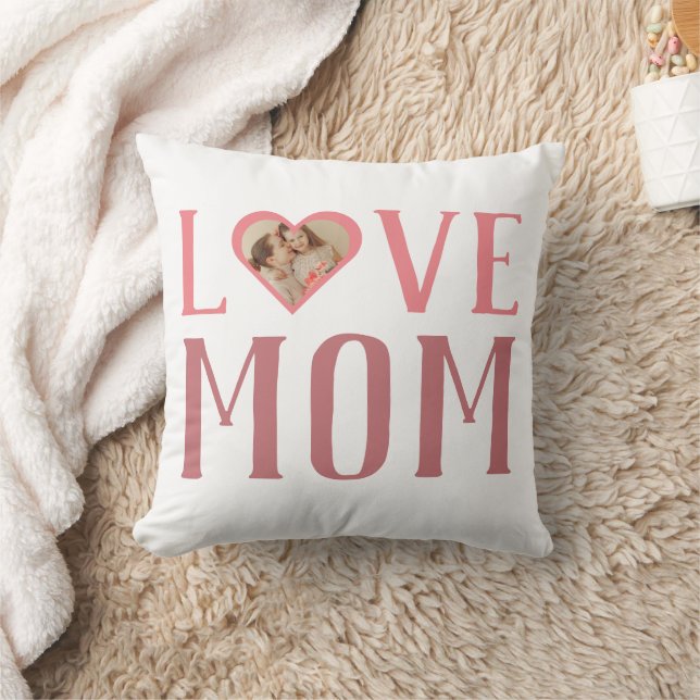 Ich Liebe Sie Mama | Niedlich 1 Foto glückliche Mü Kissen (Decke)