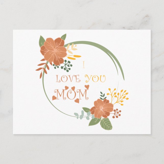 Ich Liebe Sie Mama Postkarte (Vorderseite)