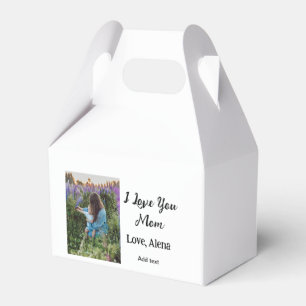 Ich Liebe Sie Mama's Tag elegant fügen Foto-Text Geschenkschachtel