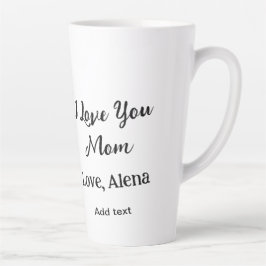 Ich Liebe Sie Mama's Tag elegant fügen Foto-Text Milchtasse