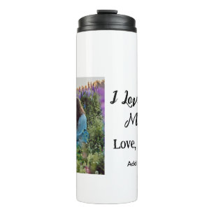 Ich Liebe Sie Mama's Tag elegant fügen Foto-Text Thermosbecher
