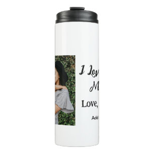 Ich Liebe Sie Mama's Tag elegant fügen Foto-Text Thermosbecher