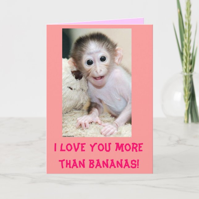 "Ich Liebe Sie mehr als Bananen!" Die Karte des (Vorderseite)