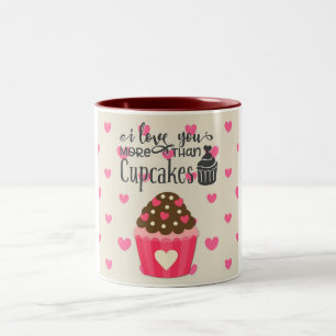 Ich Liebe Sie mehr als Cupcakes Kaffee Tasse