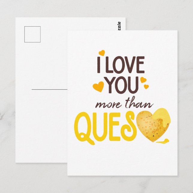 Ich Liebe Sie mehr als Fragen Postkarte (Vorne/Hinten)