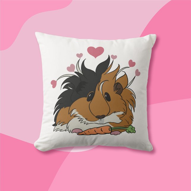Ich Liebe Sie mehr als Karotten Guinea Schweinefle Kissen (Von Creator hochgeladen)