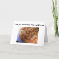"ICH LIEBE SIE MEHR ALS MAC AND CHEESE" LIEBE KART