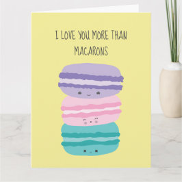 Ich Liebe Sie mehr als Macarons Kawaii Pastel Nied Karte