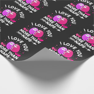 Ich Liebe Sie mehr als Nickerchen Rosa und Lila Sl Geschenkpapier