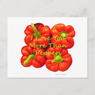 Ich Liebe Sie mehr als Paprikaschoten Postkarte