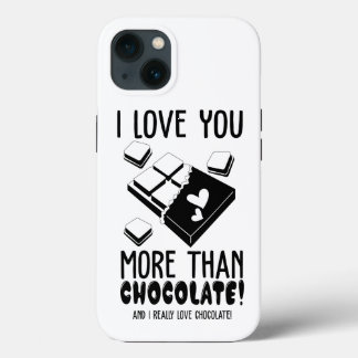 Ich Liebe Sie mehr als Schokolade Schwarz & Weiß Case-Mate iPhone Hülle