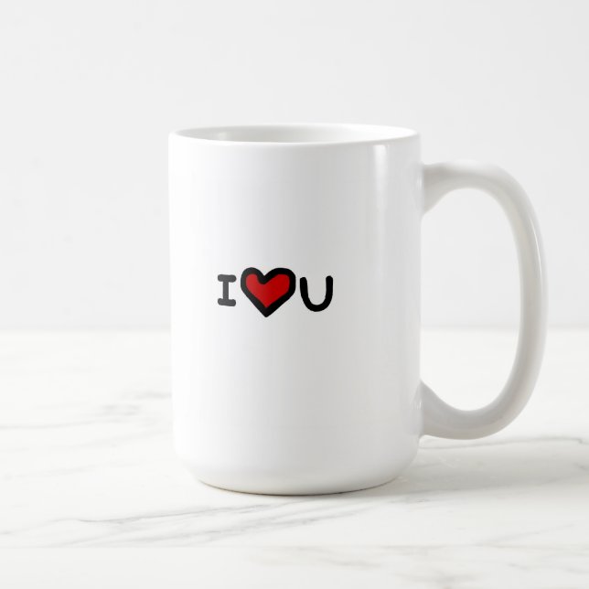 "Ich Liebe Sie mehr als Wein " Kaffeetasse (Rechts)