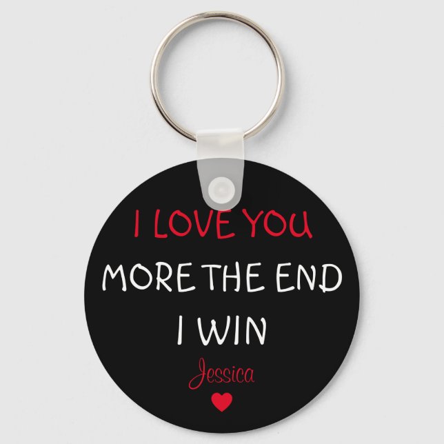 Ich Liebe Sie mehr, das Ende, ich siege, Keyring,  Schlüsselanhänger (Vorderseite)