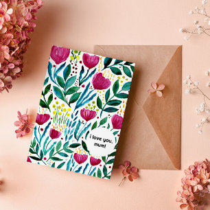 Ich Liebe Sie, meine botanische Darstellung Feiertagskarte