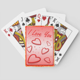 Ich Liebe Sie mit Herz-Rosa-Hintergrund Spielkarten