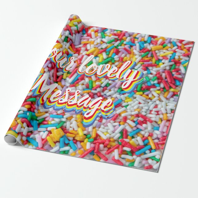 Ich Liebe Sie mit liebevollen Zucker Sprinklen Nac Geschenkpapier (Ungerollt)