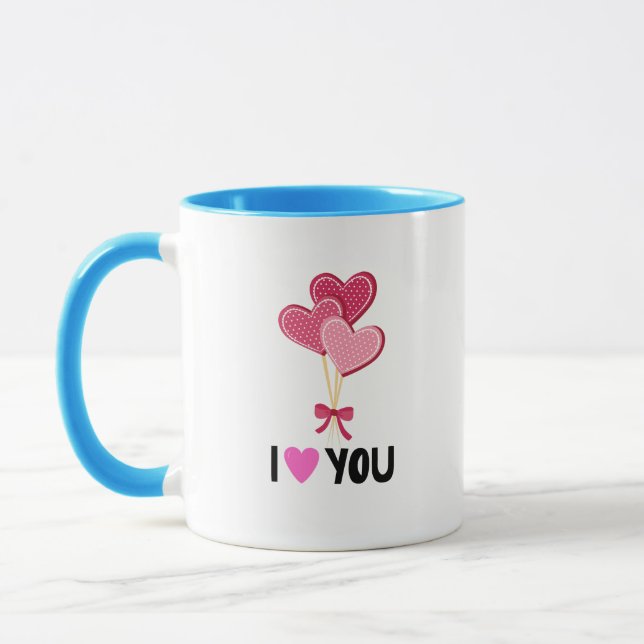 Ich Liebe Sie Modernes Kunstdesign Tasse (Links)