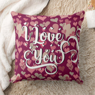 Ich Liebe Sie Modernes Niedliches Pink Girly Herzd Kissen