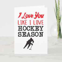 Ich Liebe, Sie mögen die Hockey-Saison Valentinsta Feiertagskarte