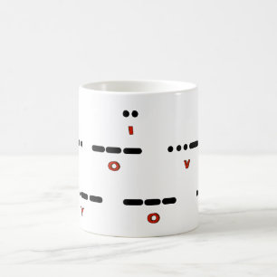 Ich Liebe Sie Morse Code Morphing Tasse