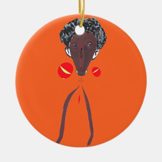 Ich Liebe Sie Nakupenda Swahili Keramik Ornament (Vorne)