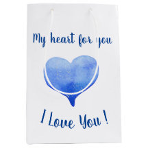 Ich Liebe Sie Niedliches blaues Herz Valentinstag