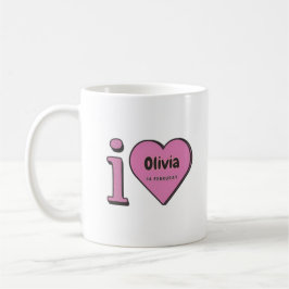Ich Liebe Sie Olivia, Valentinstag Geschenk für Ol Kaffeetasse
