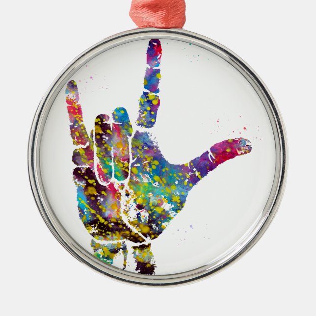 Ich Liebe Sie Ornament Aus Metall (Vorne)