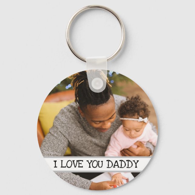 Ich Liebe Sie Papa Personalisiertes Foto Schlüsselanhänger (Vorderseite)