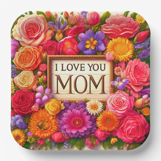 Ich Liebe Sie Pappteller (Vorderseite)