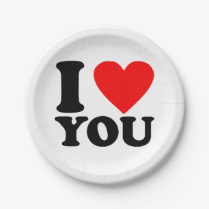 Ich Liebe Sie Pappteller