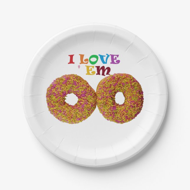 Ich Liebe sie! Pappteller (Vorderseite)