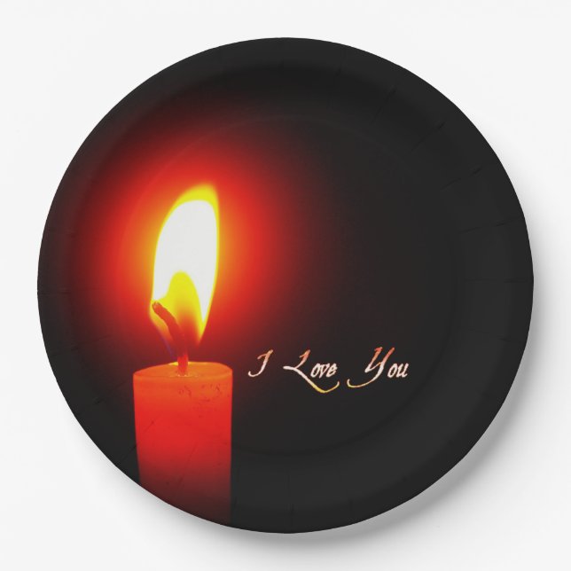 Ich Liebe Sie Pappteller (Vorderseite)