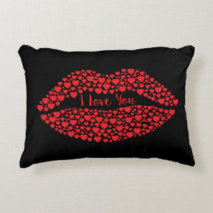 Ich Liebe Sie Polyester Accent Pillow 16" x 12" Zierkissen