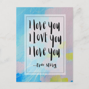 Ich Liebe Sie Postcard mit Originalkunst Postkarte