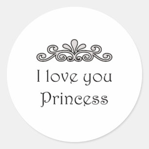 Ich Liebe Sie Prinzessin Runder Aufkleber