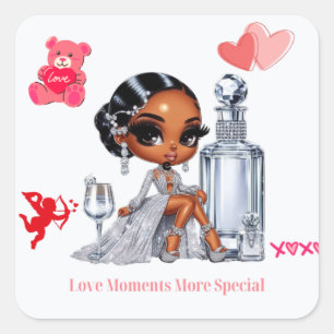 Ich Liebe Sie Quadratischer Aufkleber