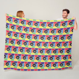 Ich Liebe, Sie Rainbow Fleece Blanket