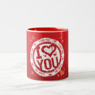 Ich Liebe Sie Red 11 oz Zwei-Tonen-Tasse Zweifarbige Tasse