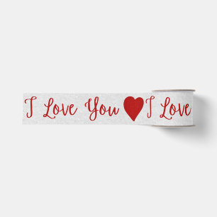 Ich Liebe Sie Red Glitzer Valentine's Grosgrain Ri Ripsband