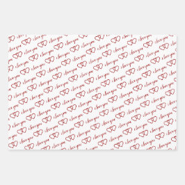 Ich Liebe Sie Romantische Valentine Rote Herzen St Geschenkpapier Set