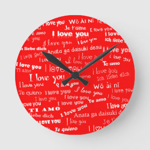Ich Liebe Sie Runde Wanduhr