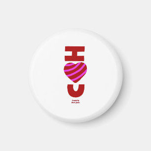 Ich Liebe Sie runden Magnet