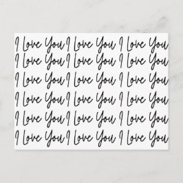 Ich Liebe Sie Schwarzweiß-Valentinstag Postkarte