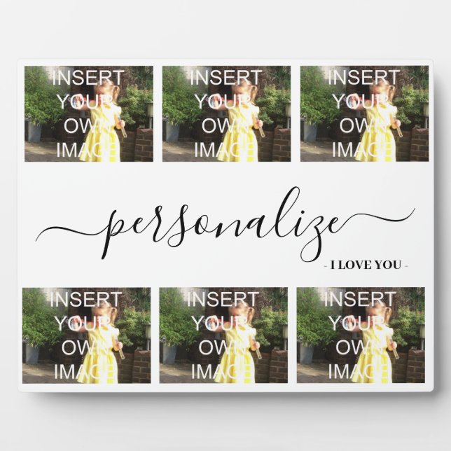 Ich Liebe Sie sechs Fotocollage Custom Geschenk Pl Fotoplatte (Vorderseite)