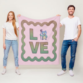 Ich Liebe, Sie sind sehr viel rosa Niedlich person Fleecedecke