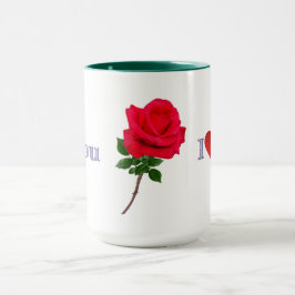 Ich Liebe, Sie Single Rote Rose Zwei-Tone-Kaffee Tasse